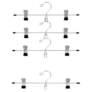 Chrome Metal Add-On Skirt/Pant Hangers 
5 Packs of 4 By The Container Store